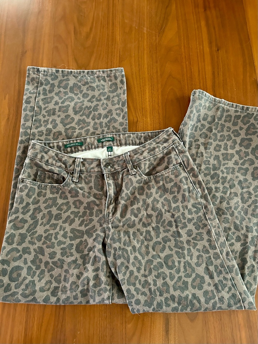 Wild Fable Target Low Rise Baggy Jean Leopard Straight Leg Pants